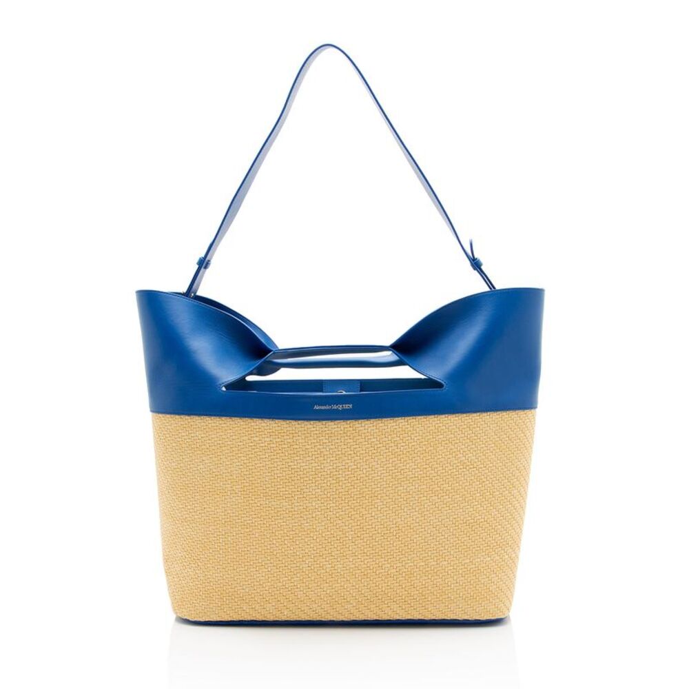 Alexander McQueen Leather Raffia The Bow Tote
